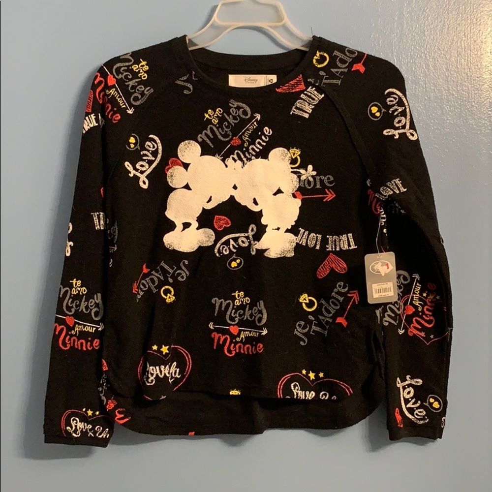Black with love Mickey and Minne NWT women’s Med
